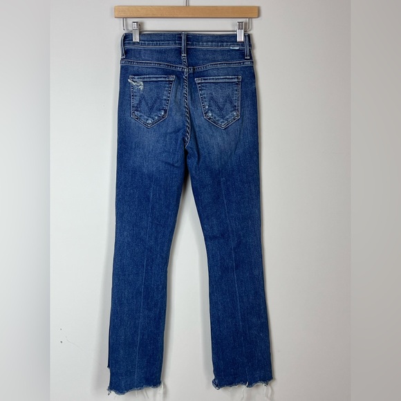 MOTHER The Insider Crop Step Fray Straight Leg Jeans Size 25 Mid Rise - Picture 5 of 11